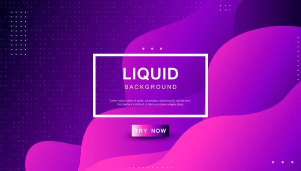 Purple Liquid Color Background Dynamic Textured Geometric Element Design Dots — Stock Vector