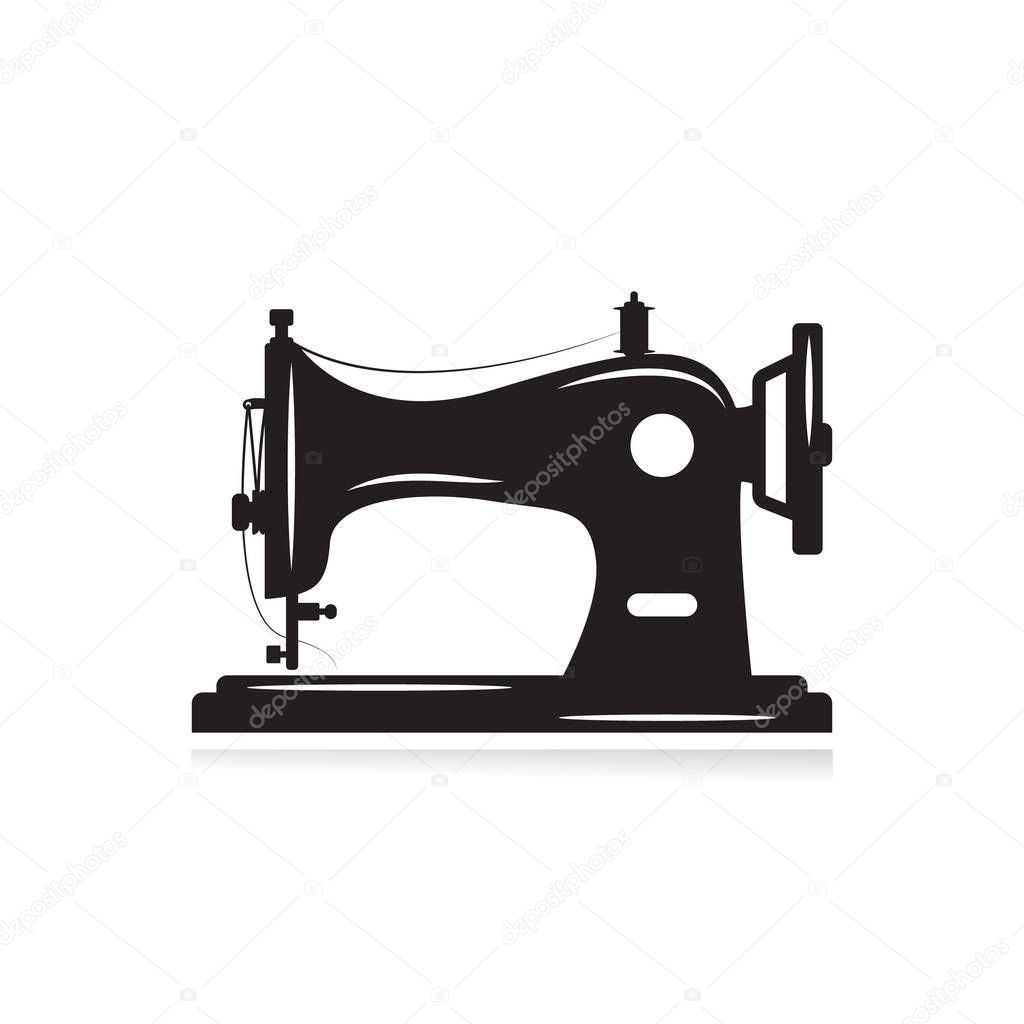 Manual sew machine icon. Simple illustration of manual sew machine icon for web design isolated on white background.