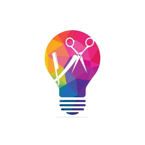Barbeiro Idea Logotipo Projeta Vetor Corte Cabelo Inspiração Logotipo Modelo — Vetor de Stock