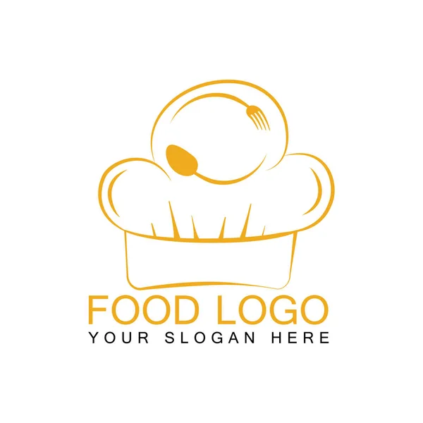 Projeto Vetor Logotipo Chef Projeto Vetor Logotipo Alimento — Vetor de Stock