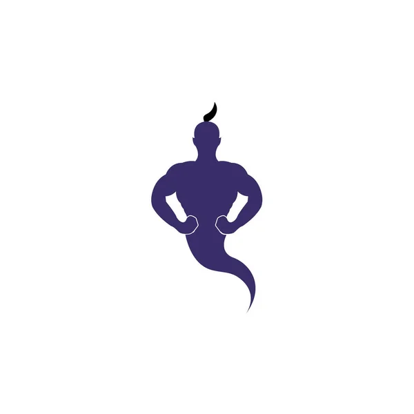 Genie Logo Tasarımı. Sihirli Fantezi Cin konsepti logosu.