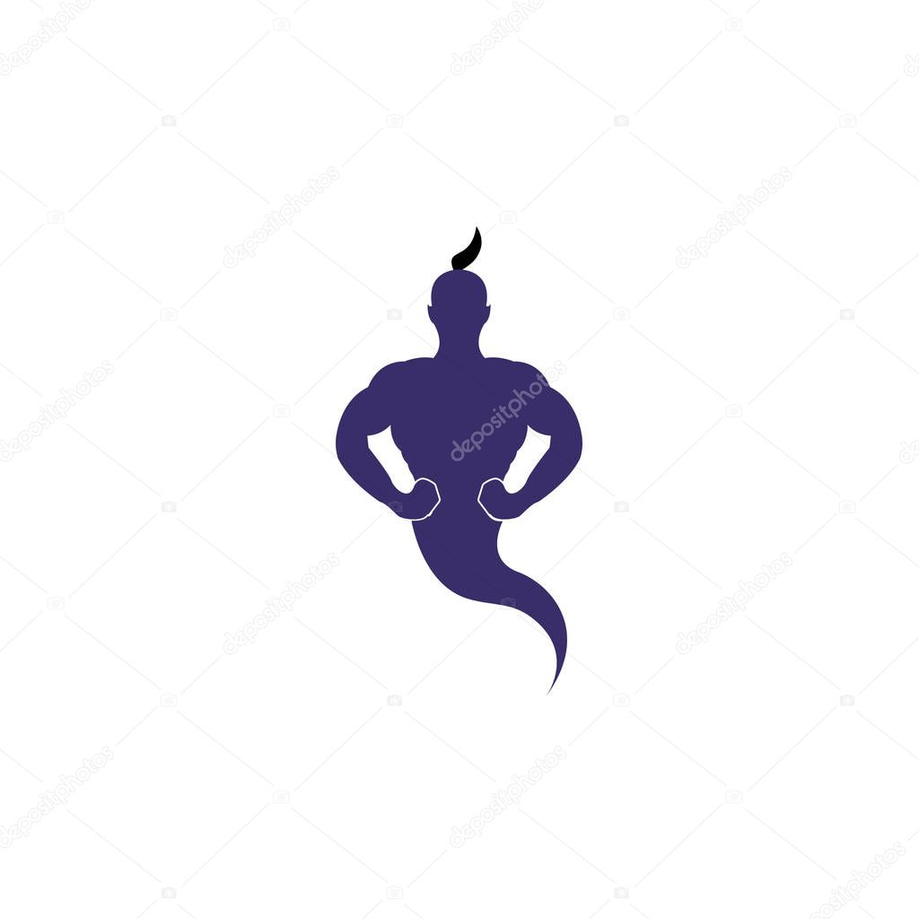 Genie Logo Design. Magic Fantasy genie concept logo.