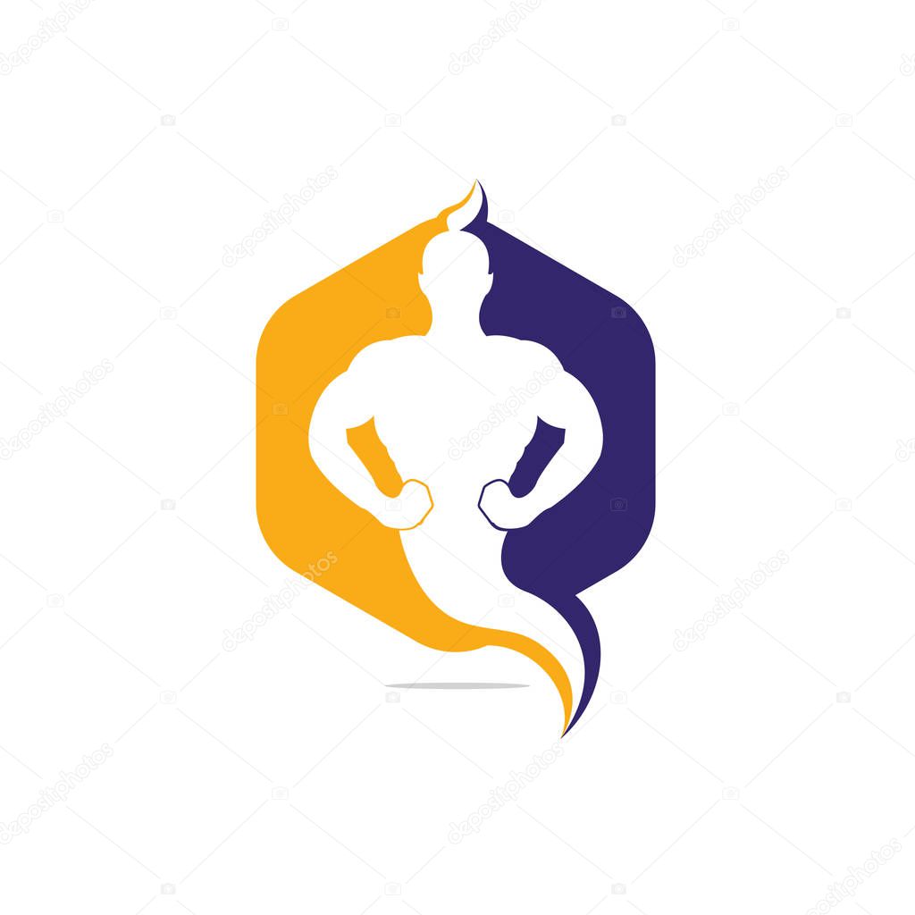 Genie Logo Design. Magic Fantasy genie concept logo.
