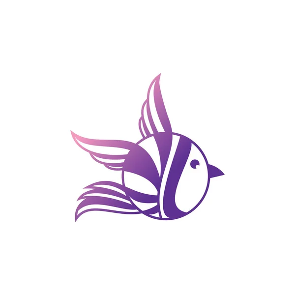 Logo Latającego Ptaka Ikona Logo Ptaka Linii Sztuki Nowoczesny Projekt — Wektor stockowy