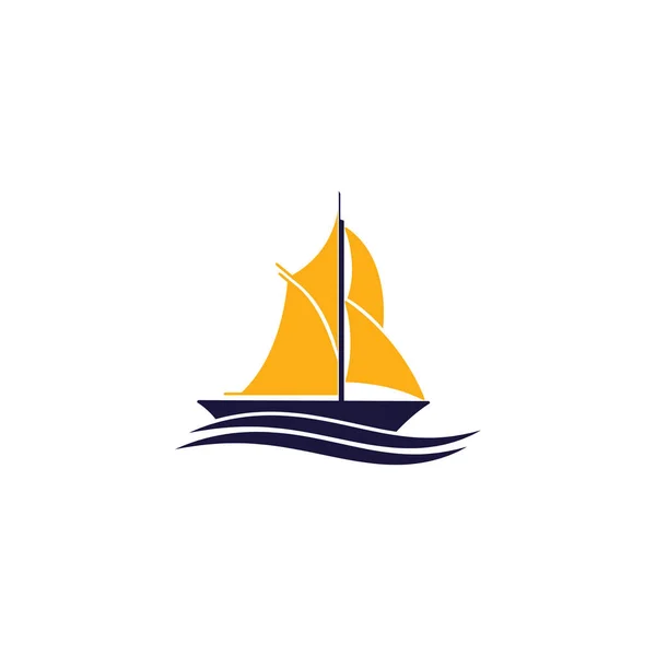 Conception Logo Bateau Yachting Club Yacht Sport Équipe Vectoriel Logo — Image vectorielle