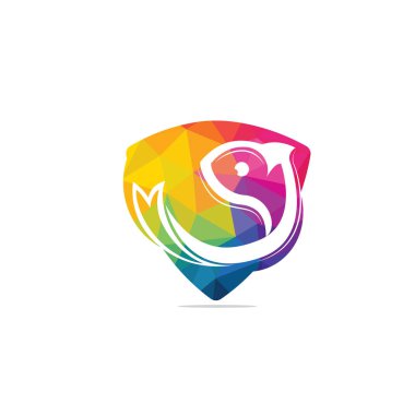 Balık vektör logo tasarımı. Balıkçılık logo konsepti.