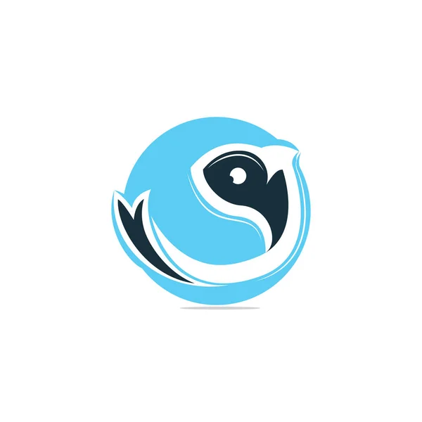 Projekt Logo Wektor Ryb Koncepcja Logo Wędkarstwa — Wektor stockowy
