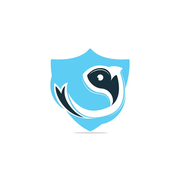 Projekt Logo Wektor Ryb Koncepcja Logo Wędkarstwa — Wektor stockowy
