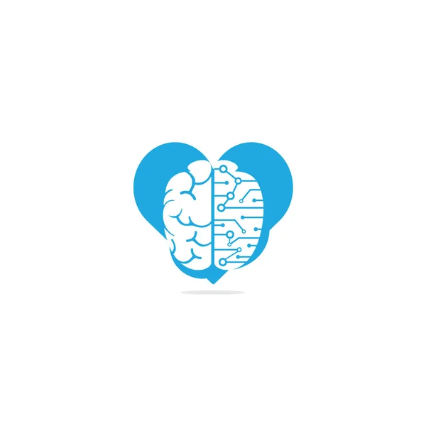 Diseño Creativo Del Logotipo Forma Del Corazón Pensar Idea Concept — Vector de stock