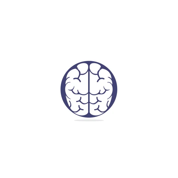 Design Creativo Del Logo Del Cervello Pensare Idea Concettuale Brainstorm — Vettoriale Stock