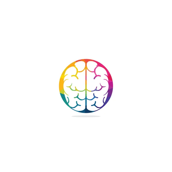 Design Creativo Del Logo Del Cervello Pensare Idea Concettuale Brainstorm — Vettoriale Stock