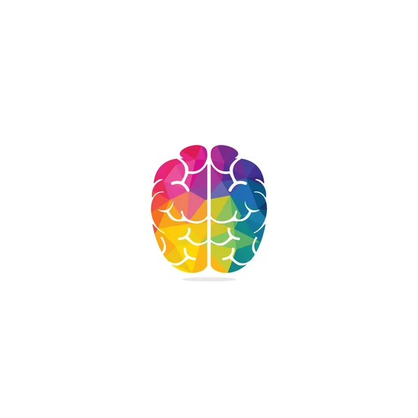 Diseño Creativo Del Logotipo Del Cerebro Piensa Concepto Idea Brainstorm — Archivo Imágenes Vectoriales