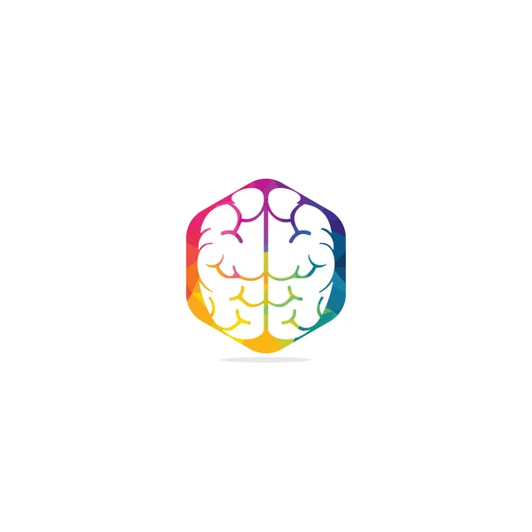 Design Creativo Del Logo Del Cervello Pensare Idea Concettuale Brainstorm — Vettoriale Stock