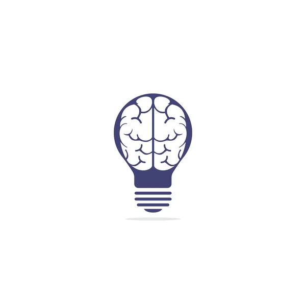 Diseño Del Logotipo Bombilla Cerebro Icono Vector Cerebral Idea Bombilla — Vector de stock