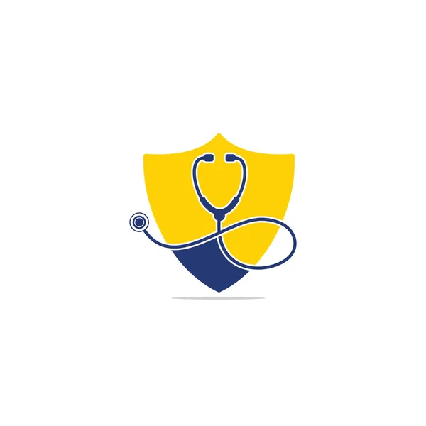 Stetoskop Tecken Medicinsk Vektor Logotypdesign — Stock vektor