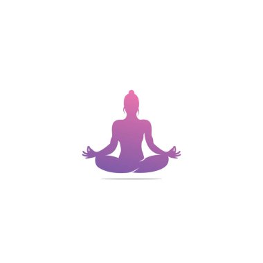 Yoga logosu tasarım şablonu. Doğal ürün logosu. Kozmetik ikonu. Spa logosu. Güzellik salonu logosu. Yoga merkezi, spa merkezi ya da yoga stüdyosu için şablon.