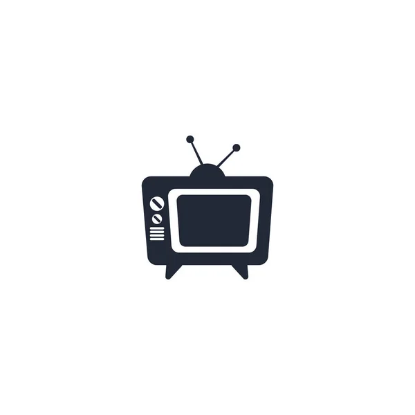 テレビ メディアのロゴ デザイン テレビ サービスのロゴのテンプレートのデザイン — ストックベクタ