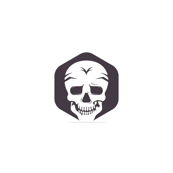 Шаблон Логотипа Черепа Череп Винтажном Стиле — стоковый вектор