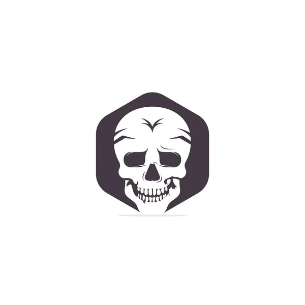 Totenkopf Logo Design Vorlage Totenkopf Vintage Stil — Stockvektor