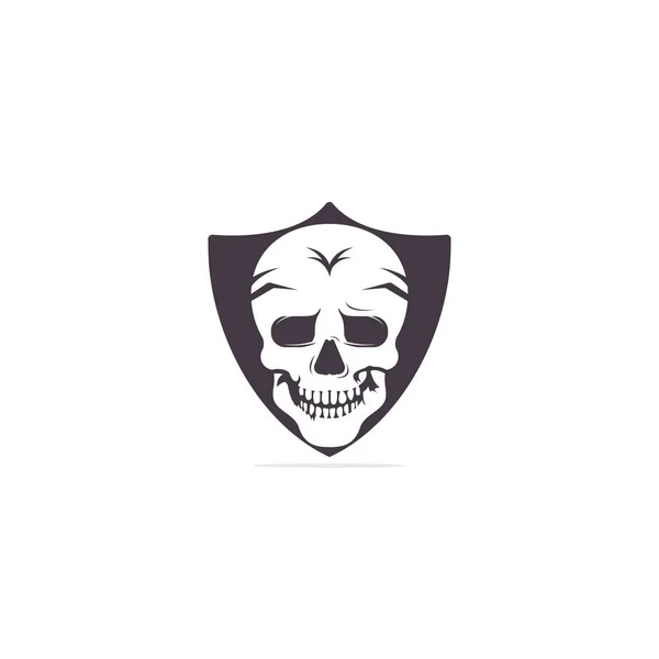 Totenkopf Logo Design Vorlage Totenkopf Vintage Stil — Stockvektor