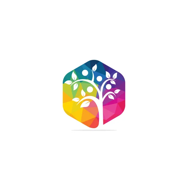 Projeto Logotipo Árvore Humana Pessoas Saudáveis Árvore Logotipo —  Vetores de Stock
