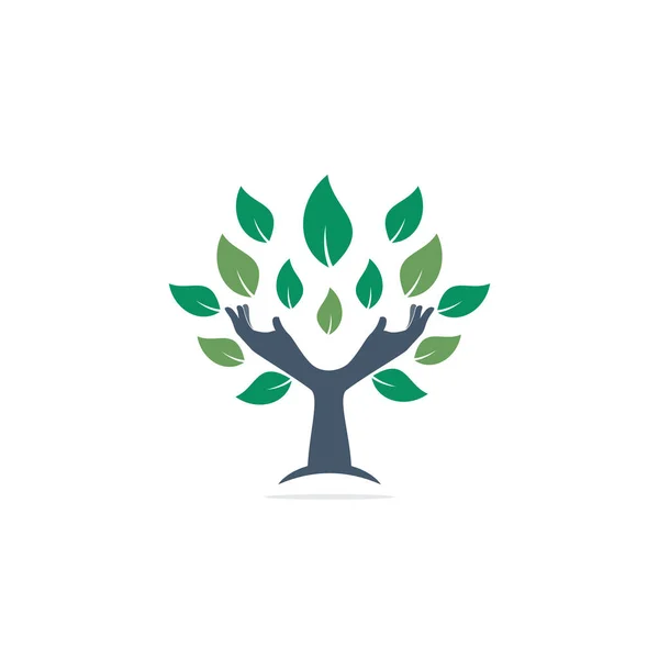 Yaratıcı Yeşil Ağacı Logosu Tasarımı Doğal Ürün Logosu Kozmetik Ikonu — Stok Vektör