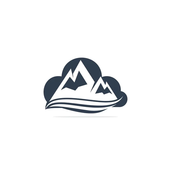 Vector Montagne Aventures Plein Air Logo Design Montagnes Logo Design — Image vectorielle