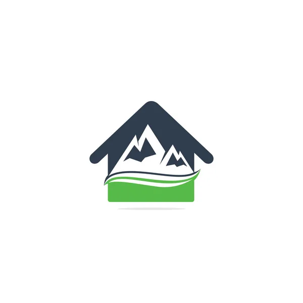 Plantilla Logotipo Casa Montaña — Vector de stock