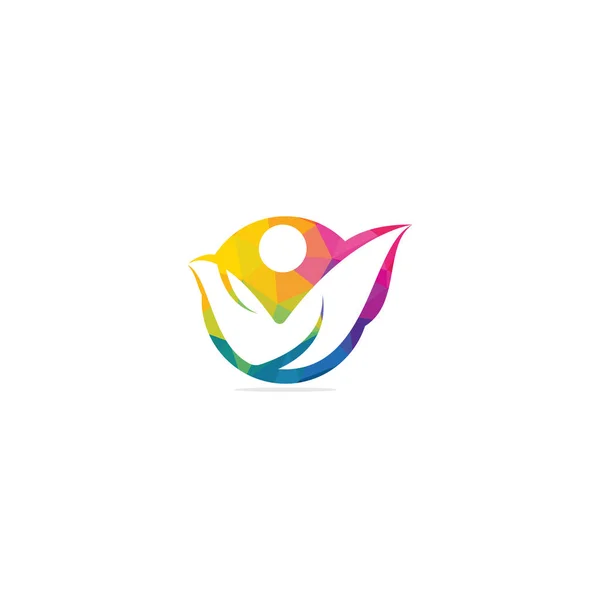 Health Human Vector Logo Design Green Life Logo Sign Abstract — Stock Vector