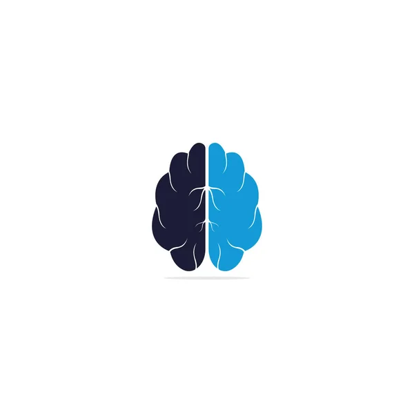 創造的な脳のロゴデザイン アイデア コンセプトだと思います パワー思考脳ロゴ アイコンをブレインストーミングします — ストックベクタ