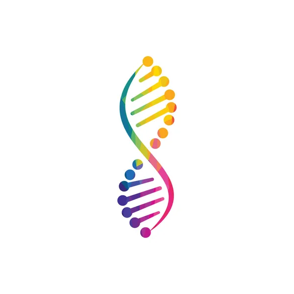 Science Genetics Vector Logo Ontwerp Genetische Analyse Onderzoek Biotech Code — Stockvector