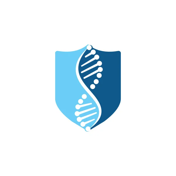 Vetenskap Genetik Vektor Logo Design Genetisk Analys Forskning Biotech Kod — Stock vektor