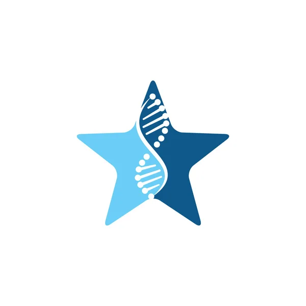 Science Genetics Och Star Vector Logo Design Genetisk Analys Forskning — Stock vektor