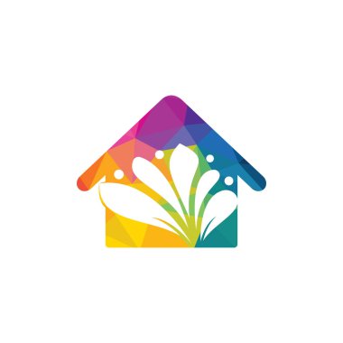 Spa evi logosu, lotus sağlık salonu ve kaplıca logosu. İş logosu masajı sağlıklı tasarım şablonu konsepti.