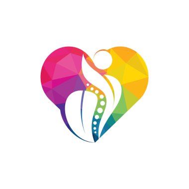 Kayropraktik Logo Tasarım Vektörü çizimi. Acı Logosu. Omurga bakım logosu. Kemik, ortopedik, Kayropraktik Sağlık Merkezi.