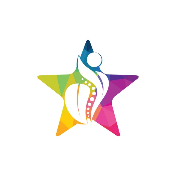 Chiropractic Logo Design Vector Біль Лого Логотип Догляду Хребтом Кістковий — стоковий вектор