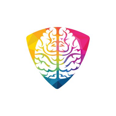 Fikir kavramını düşün. Beyin fırtınası gücü beyin logoti simgesi..