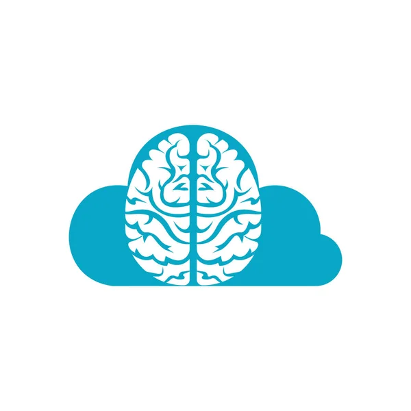 Ikona Wektora Projektu Logo Chmury Mózgu Cyfrowe Logo Mózgu — Wektor stockowy