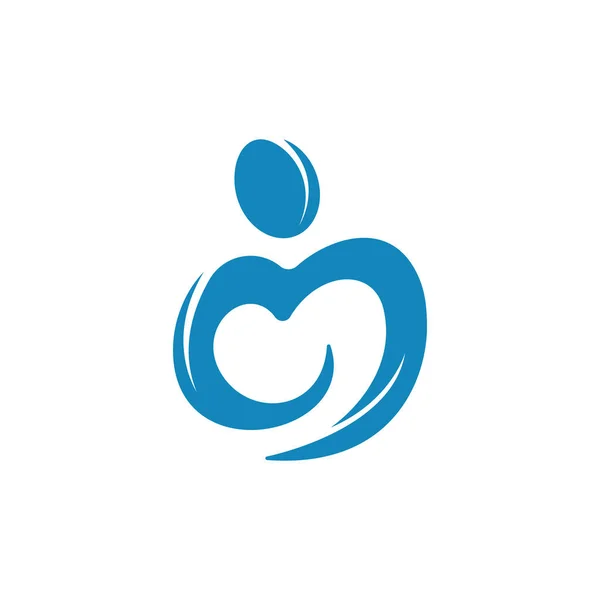 Charity Group Logo Design Concept People Care Logo Design — Stock Vector