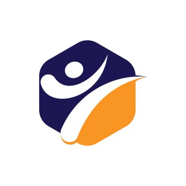 Karate sporu logosu tasarımı. Dövüş sanatları logosu kavramı.