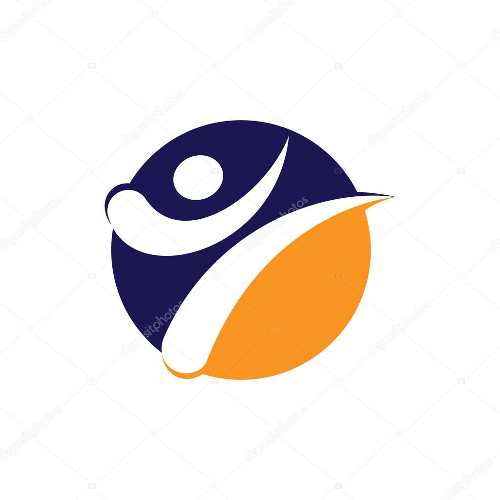 Karate sports vector logo design. Martial art logo concept.