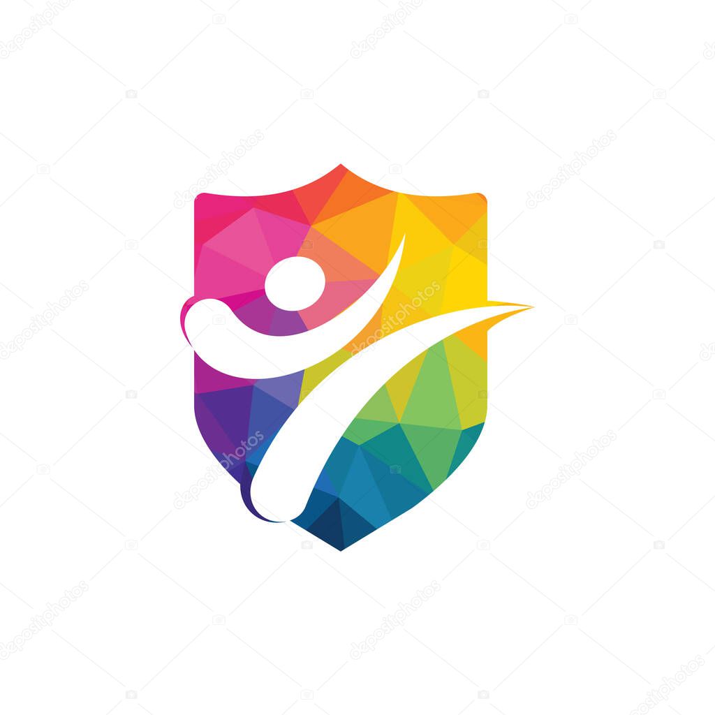 Karate sports vector logo design. Martial art logo concept.