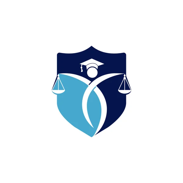 Man Holding Scales Justice Logo Inglês Lei Advogado Logo Design —  Vetores de Stock