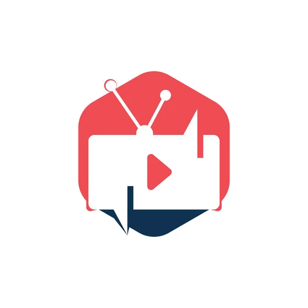 Creatieve Chat Logo Ontwerp Talk Show Logo Ontwerp — Stockvector