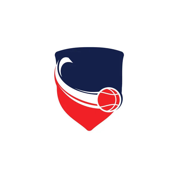 Μοναδικό Σχέδιο Λογότυπο Basket Ball Πρότυπο Σχεδιασμού Λογότυπου Ομάδας Μπάσκετ — Διανυσματικό Αρχείο