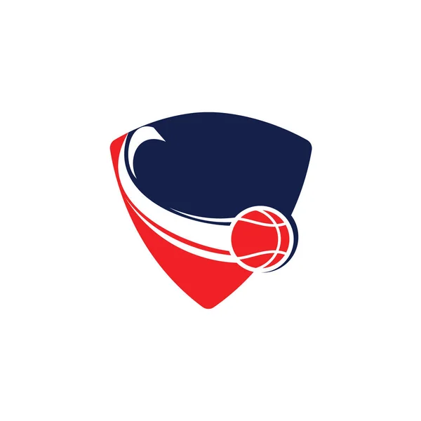 Μοναδικό Σχέδιο Λογότυπο Basket Ball Πρότυπο Σχεδιασμού Λογότυπου Ομάδας Μπάσκετ — Διανυσματικό Αρχείο