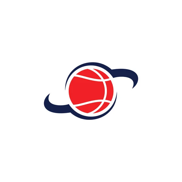 Design Unico Del Logo Della Palla Basket Modello Design Del — Vettoriale Stock