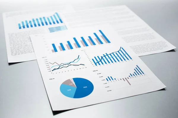 Zakelijke rapporten. Grafieken en diagrammen. — Stockfoto