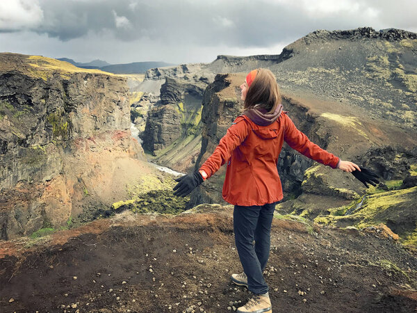 Woman On Cliff Edge