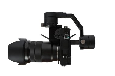 3-eksenli gimbals ve aynasızlar kamera ile görüntü sabitleme sistemi